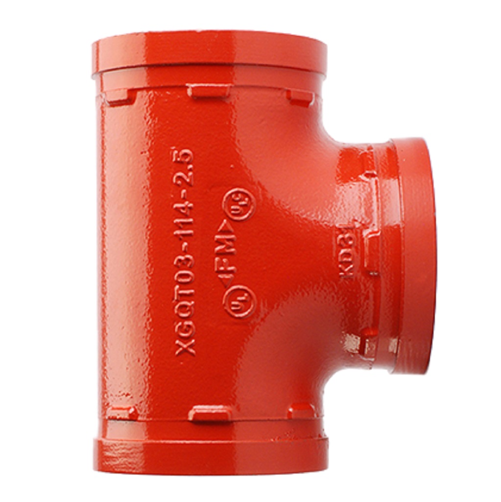 TE 5" radio corto DN125 Rojo